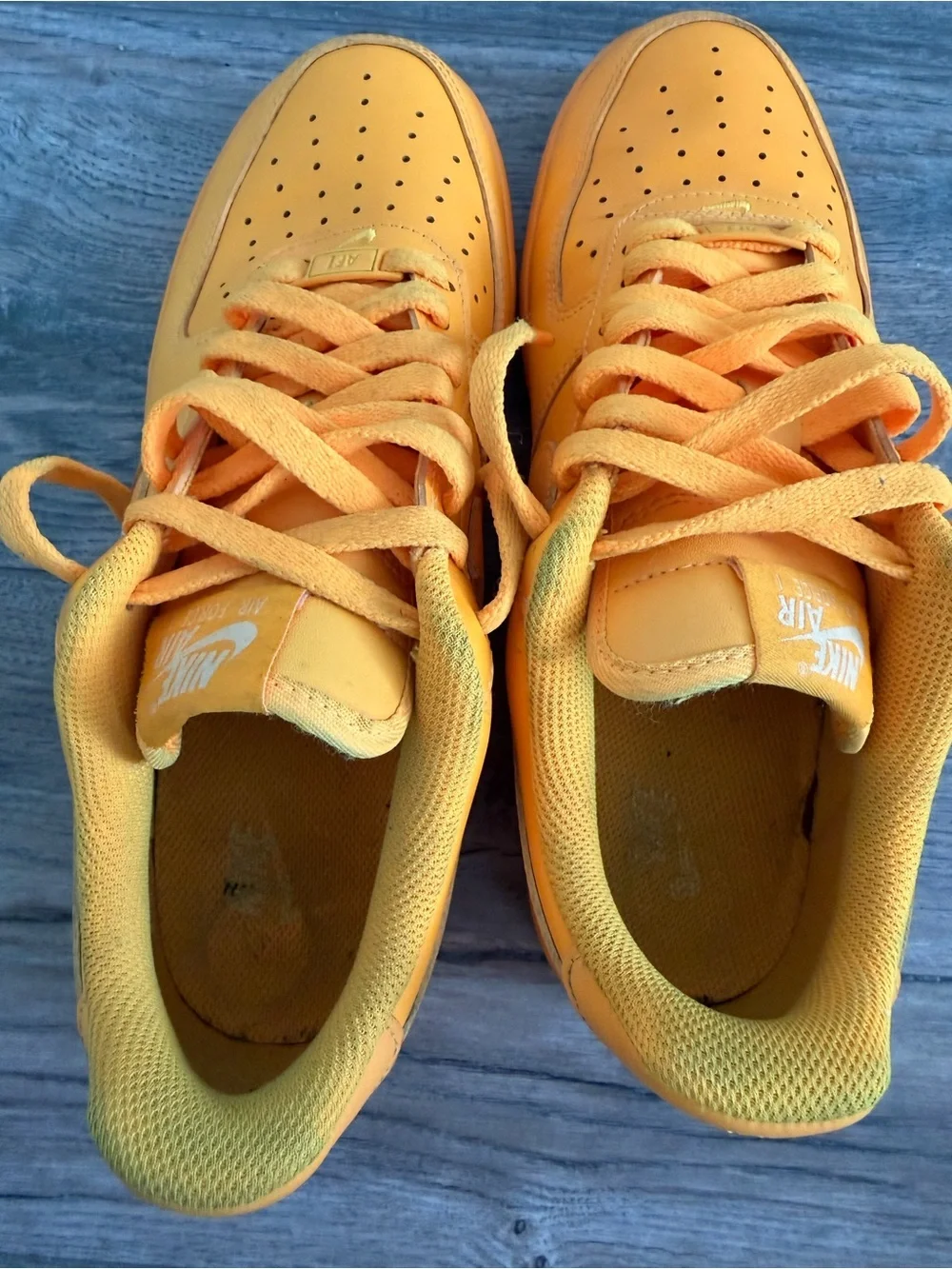 Nike Air Force 1 ‘07 Low - Vibrant Yellow Orange Men’s size 10